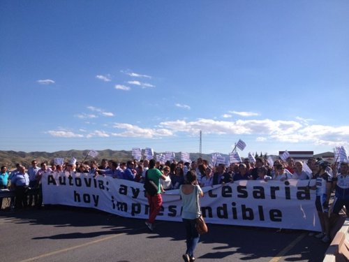 Manifestación en la Autovía del Almanzora 