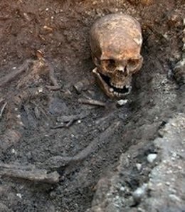 Foto: El rey Ricardo III fue enterrado en un sepulcro improvisado (UNIVERSIDAD DE LEICESTER)