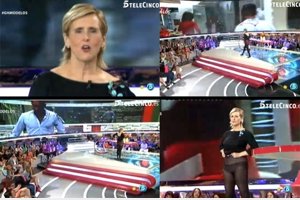Mercedes Milá y su ¡Faldas Arriba! durante la gala de Gran Hermano 14