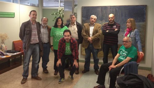 Representantes sindicales en el 'encierro' en la Consejería de Educación