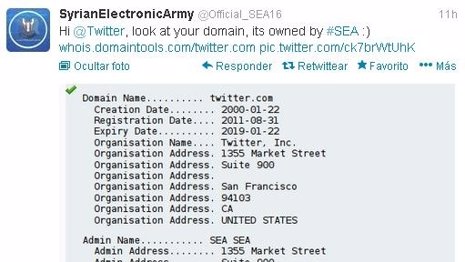 El Ejército Electrónico Sirio 'hackea' el dominio de Twitter.Com y el del New Yo