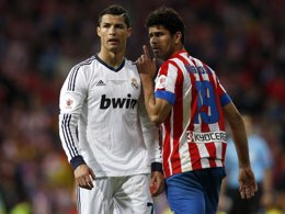 Cristiano Ronaldo y Diego Costa en la final de Copa entre Real Madrid y Atlético