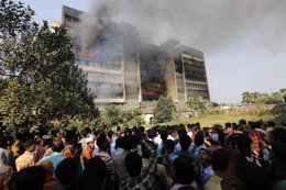 Incendio de una fábrica en Bangladesh