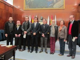 Foto: Jesús Montiel y Alberto Conejero recogen los premios 'Alegría' y 'Ricardo López Aranda' (EUROPA PRESS)