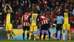 Foto: Filipe Luis sufre una rotura de fibras en el adductor mediano (ÁNGEL GUTIÉRREZ/ATLÉTICO DE MADRID)