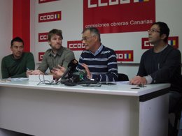 Rueda de prensa del Comité de huelga del cuerpo de Bomberos de Gran Canaria