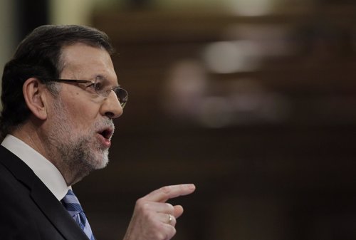 Mariano Rajoy, presidente del Gobierno, en el hemiciclo
