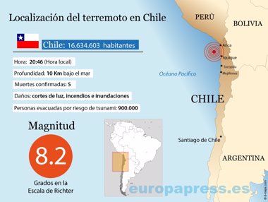 Foto: ¿Cuáles han sido las regiones más afectadas por el terremoto de Chile? (EUROPA PRESS)