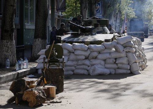 Barricada en Slaviansk - Ucrania
