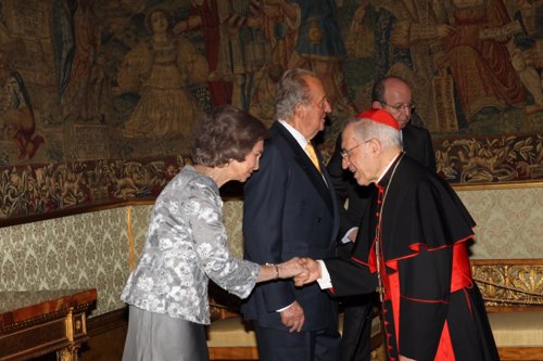 Los Reyes de Espaa y el Papa Francisco
