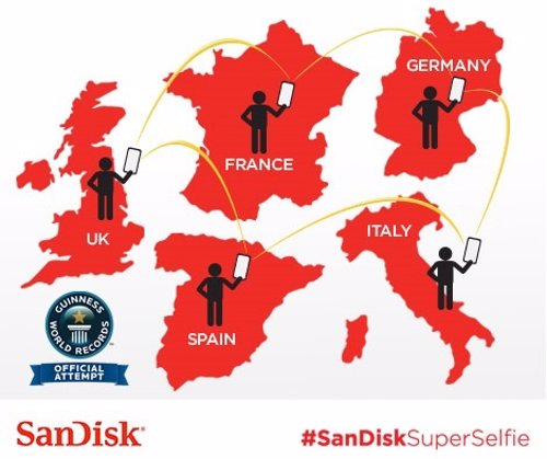 Intento de récord Guinness de SanDisk SandiskSuperSelfie
