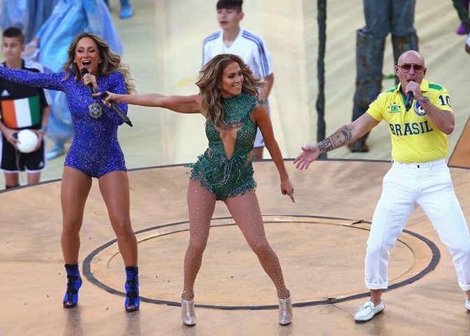 Ceremonia inaugural del Mundial Brasil y playback Pitbull Jennifer Lóp