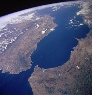 Estrecho de Gibraltar visto desde el espacio
