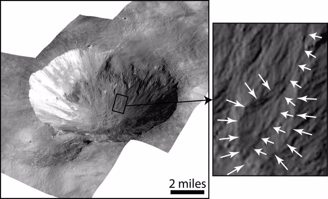 Sorprendentes rastros de agua en el asteroide gigante Vesta