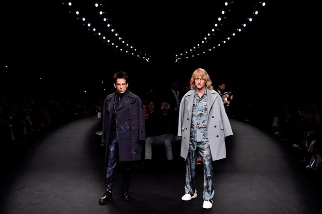Derek Zoolander and Hansel walk the runway at the Valentino Fashion Show during