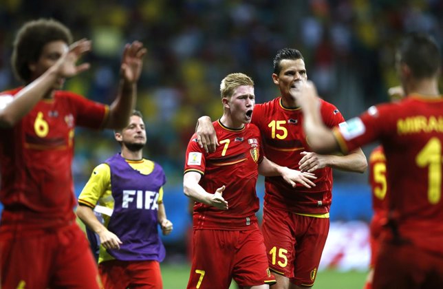  Kevin De Bruyne Celebra El Primer Gol De Bélgica