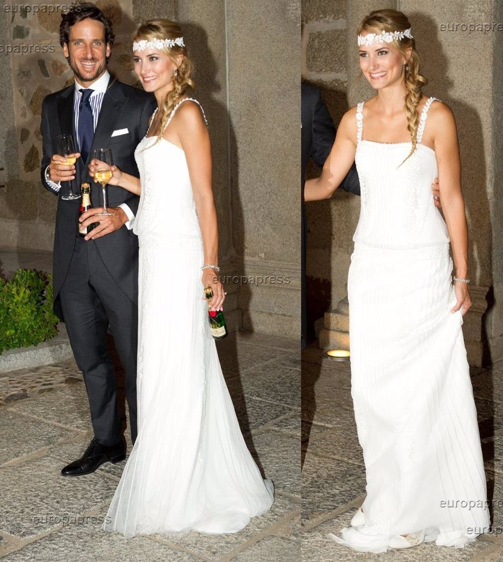 Boda Alba Carrillo tres vestidos de novia en su enlace con Feliciano López