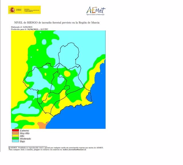El riesgo de incendios forestales es alto en toda la El riesgo de incendios forestales es alto en toda la