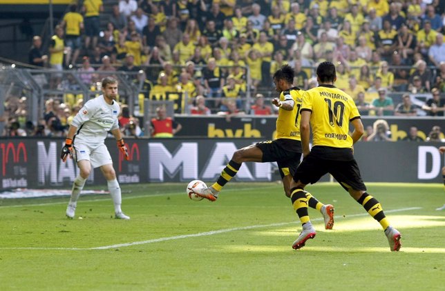 Aubameyang, del Borussia marca contra el Hertha Berlin 