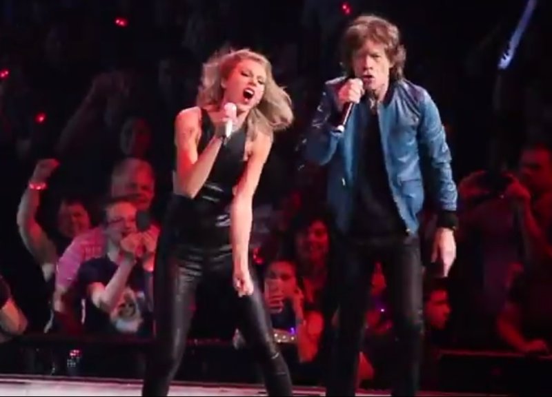 Vídeo Taylor Swift canta Satisfaction con Mick Jagger en directo