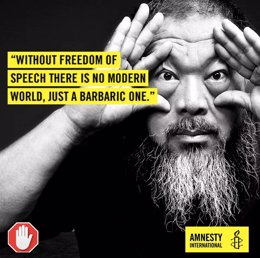 El artista Ai Weiwei y Amnistía contra la censura digital