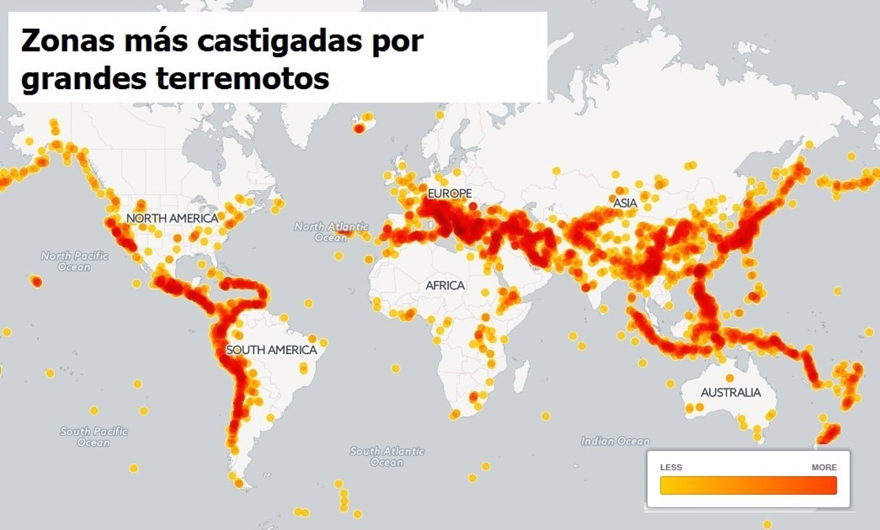 Estas Son Las Zonas Más Castigadas Por Grandes Terremotos A Lo Largo De ...