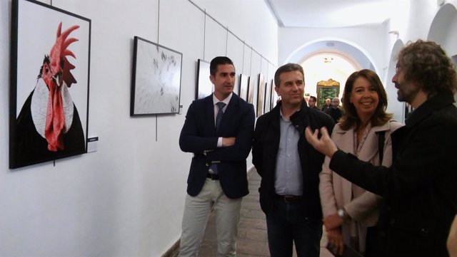 Sánchez (centro), visita la exposición