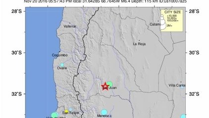 Terremoto de 6,4 en la frontera de Argentina y Chile