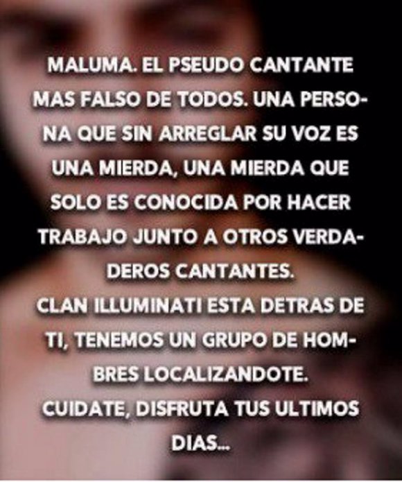 Amenazas a Maluma