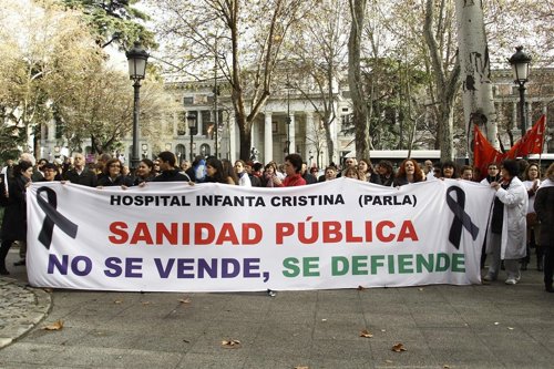 Concentración a favor de una sanidad pública