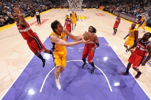 Paul Gasol, Los Angeles Lakers, contra Washington Wizards