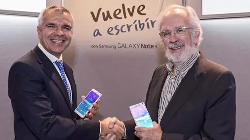 Celestino García, vicepresidente de Samsung Electronics España, y Forges