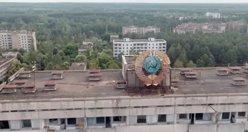 Chernobyl a vista de drone