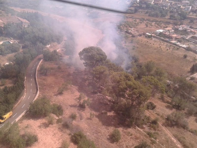 Extinguido un incendio de Son Anglada con 0,22 hectáreas de pinar quemadas