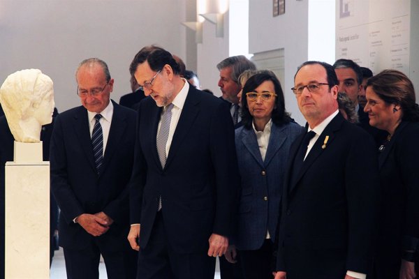 Rajoy y Hollande conocen la Colección Loringiana, la Tumba del Guerrero y mosaico de Venus del Museo de Málaga