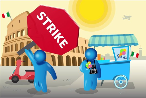 La huelga de controladores en Italia provocará más de 500 cancelaciones este lunes, según A4E