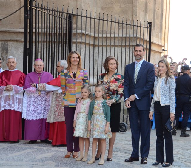 La Familia Real acudirá como cada año a la Misa de Pascua en la Catedral de Palma