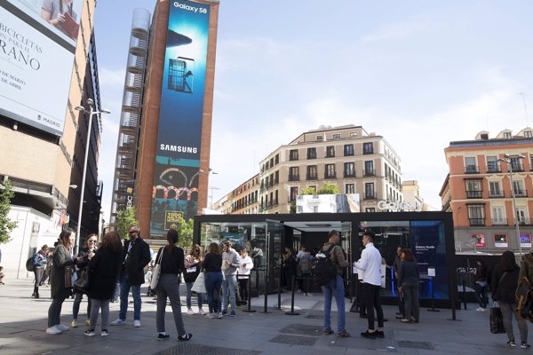 Samsung monta un espacio en el centro de Madrid para ofrecer un 
