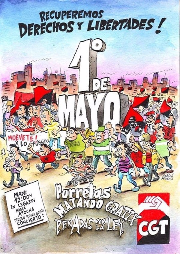 Porretas, Matando Gratix y Penadas por la Ley, gratis en Madrid el 1 de mayo por el Día del Trabajador