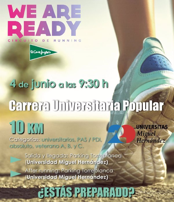 La Universidad Miguel Hernández de Elche acogerá el Circuito de Running Universitario el 4 de junio