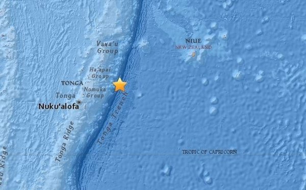 Registrado un terremoto de magnitud 5,6 frente a las costas de Tonga