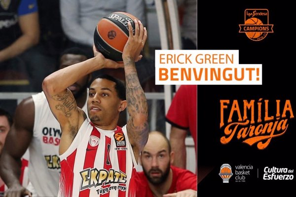 El Valencia Basket recluta a Erik Green procedente del Olympiacos