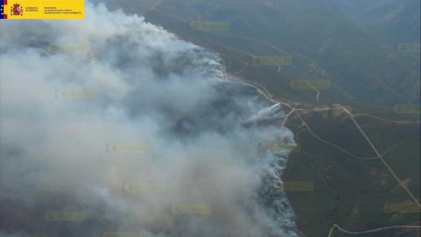 Medio Ambiente envía once medios aéreos a los incendios de Fanlo (Huesca) y Encinedo (León)