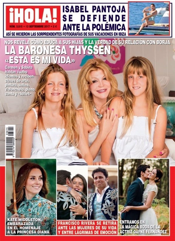 La Baronesa Thyssen presenta a Carmen y Sabina y habla de su relación con Borja