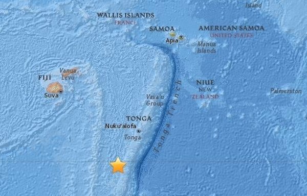 Registrado un terremoto de magnitud 6,4 al sur de Fiyi y Tonga
