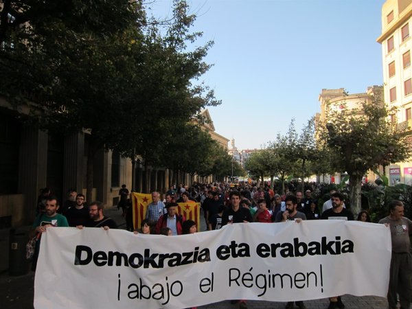 Una manifestación en Pamplona muestra su 