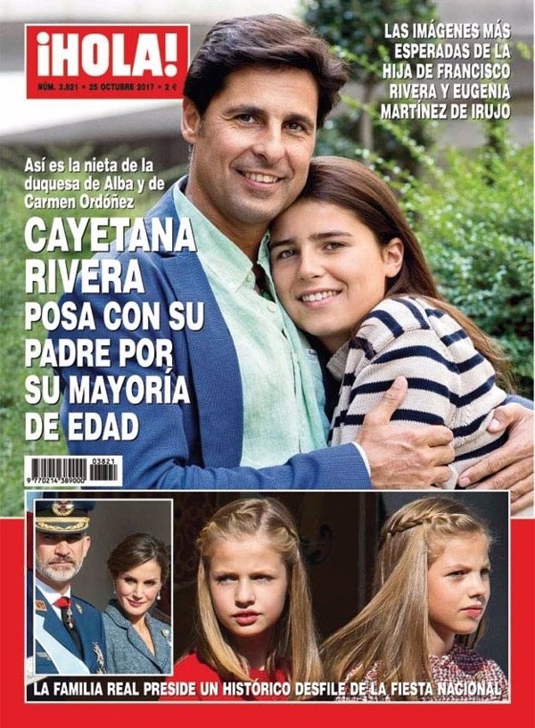 Cayetana Rivera posa al lado de su padre en la portada de ¡Hola! para celebrar su mayoría de edad
