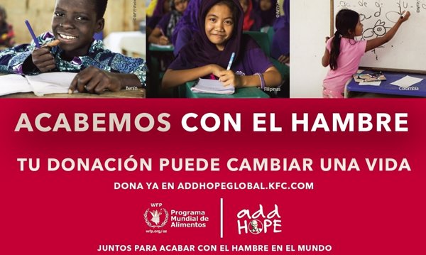 KFC Iberia y WFP se unen para distribuir más de 375.000 comidas escolares por el mundo