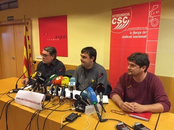 Intersindical-CSC convoca huelga general el miércoles en Cataluña