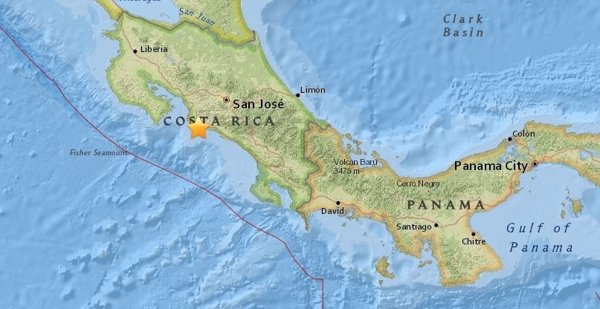 Un terremoto de magnitud 6,3 sacude la costa oeste de Costa Rica